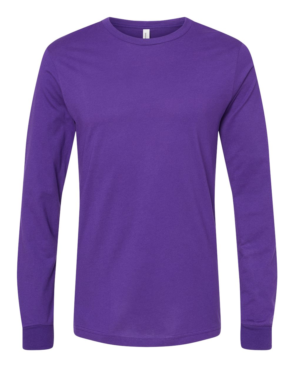 BELLA+CANVAS 3501 Jersey Long Sleeve T-Shirt in Team Purple
