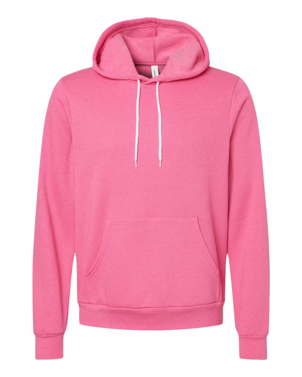 BELLA+CANVAS Sponge Fleece Pullover Hoodie 3719 in Heather Charity Pink