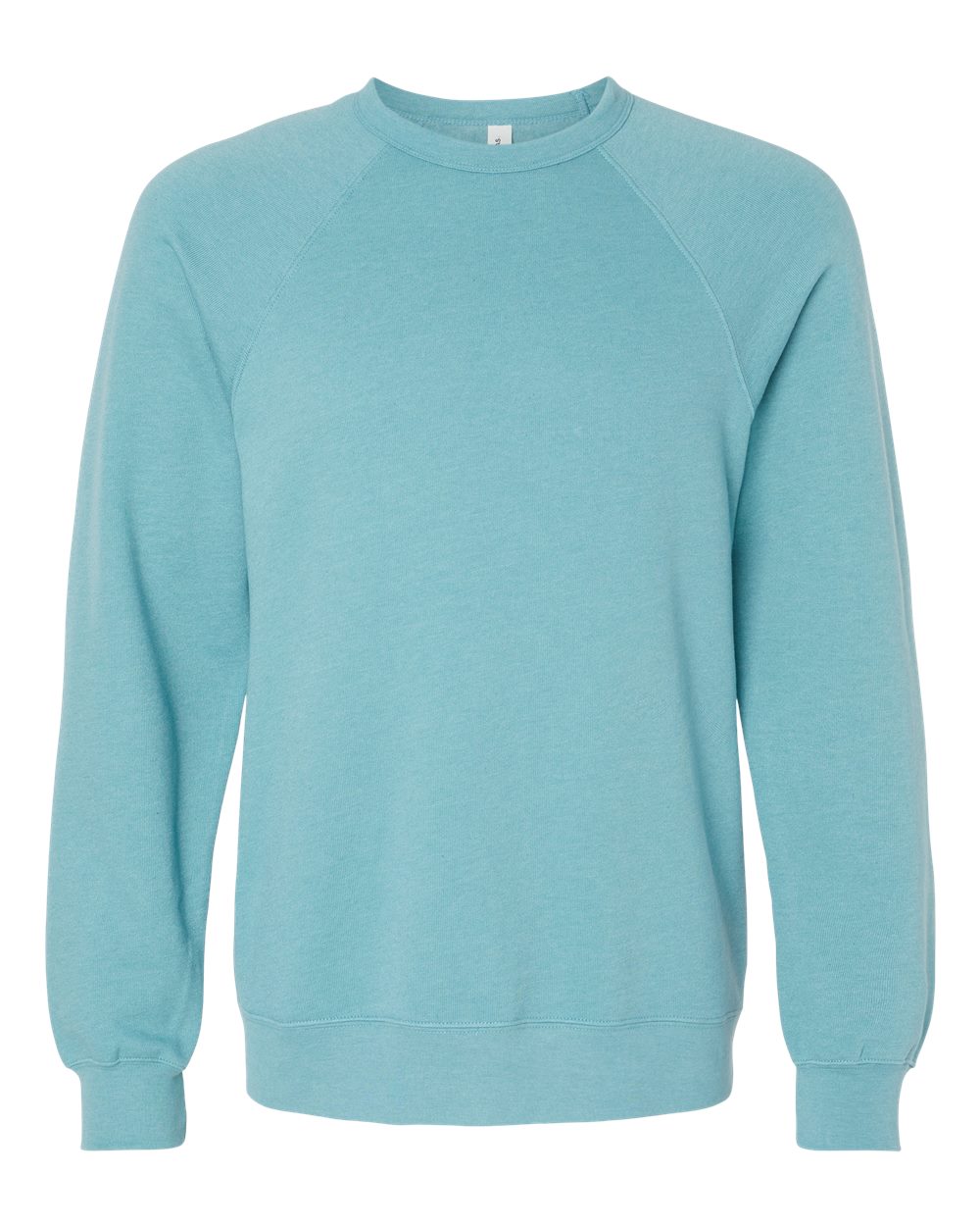 BELLA+CANVAS Sponge Fleece Raglan Crewneck 3901 in Heather Blue Lagoon