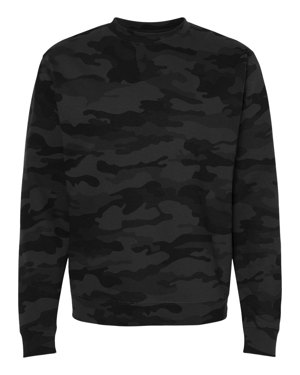Independent Trading Co. Midweight Crewneck Sweatshirt SS3000 in Black Camo