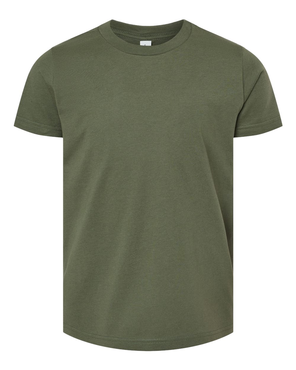 BELLA+CANVAS 3001Y Youth Jersey T-Shirt in Military Green