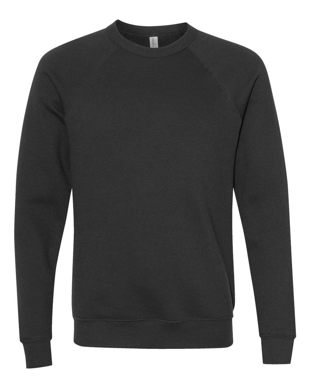 BELLA+CANVAS Sponge Fleece Raglan Crewneck 3901 in Vintage Black
