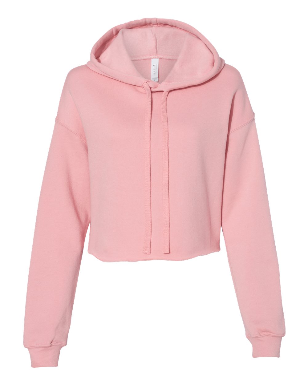 BELLA+CANVAS Women's Crop Fleece Hoodie 7502 in Pink