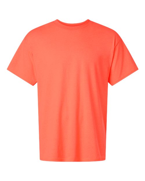 Gildan 5000 Heavy Cotton T-Shirt in Heather Neon Coral