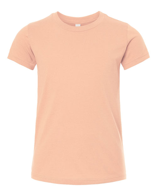 BELLA+CANVAS 3001Y Youth Jersey T-Shirt in Peach