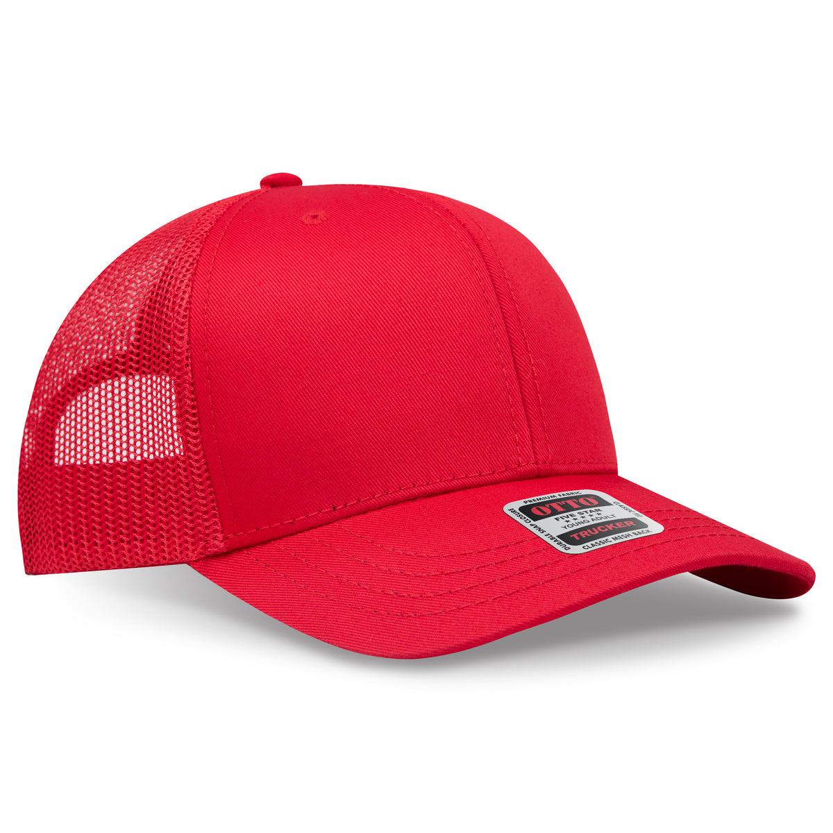 OTTO 112-1 6 Panel Mid Profile Mesh Back Trucker Hat