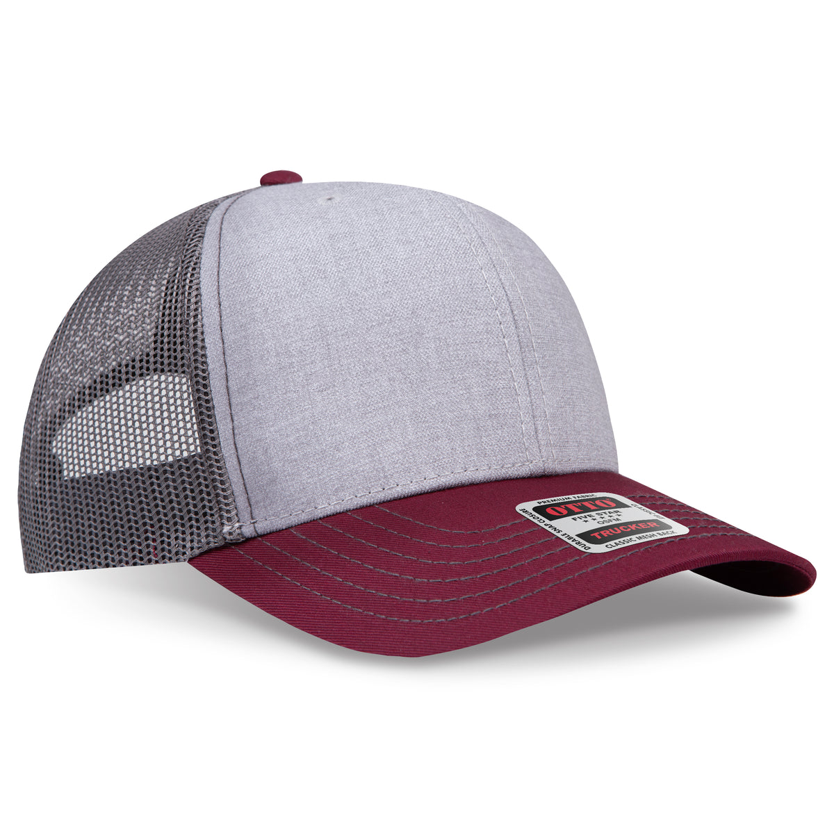OTTO 112-1 6 Panel Mid Profile Mesh Back Trucker Hat