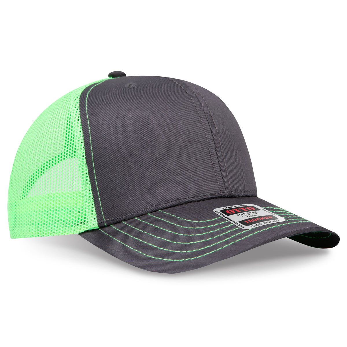 OTTO 112-1 6 Panel Mid Profile Mesh Back Trucker Hat