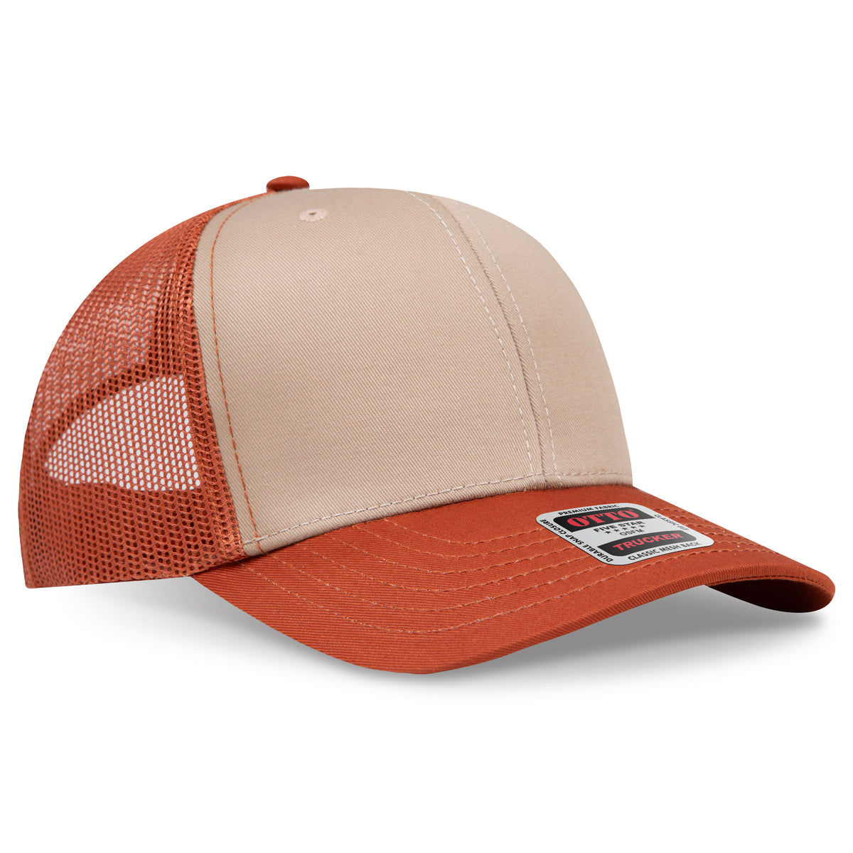OTTO 112-1 6 Panel Mid Profile Mesh Back Trucker Hat