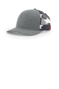 Richardson Printed Mesh Trucker 112PM - Heather Grey/Stars Stripes