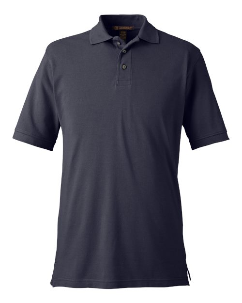 Harriton M200 Men's Pique Polo in Navy