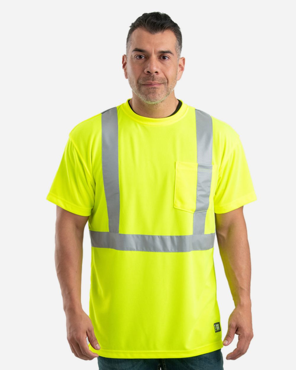 Berne HVK012T Tall Hi-Vis Class 2 Performance Tee - Hi-Vis Yellow