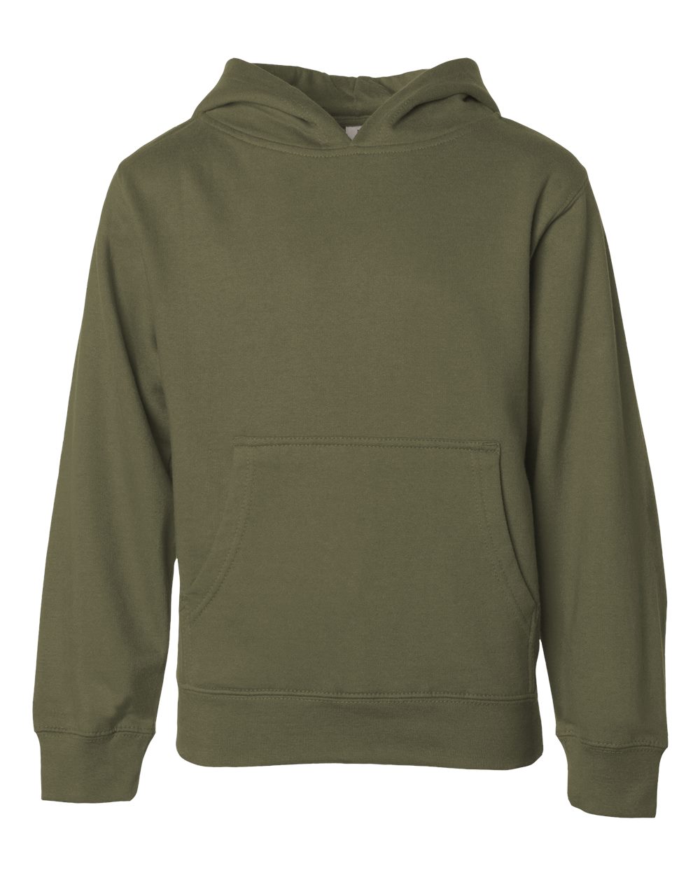 Independent Trading Co. Youth Midweight Hooded Sweatshirt SS4001Y in Army