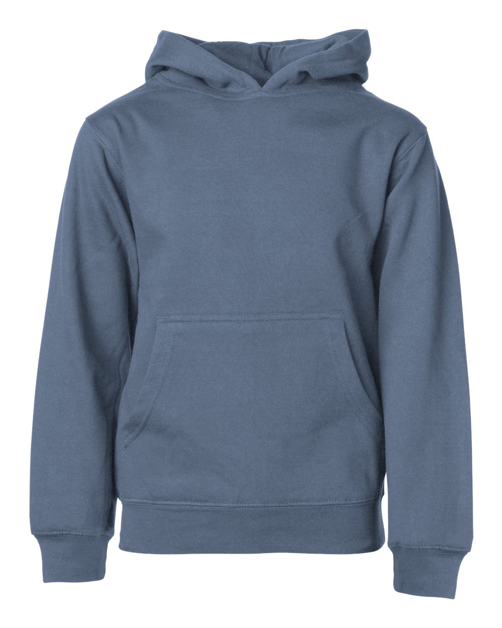 Independent Trading Co. Youth Midweight Hooded Sweatshirt SS4001Y in Storm Blue