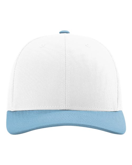 Richardson 112 Snapback Trucker Cap in White/ Columbia Blue