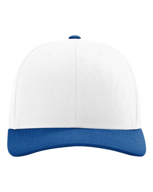 Richardson 112 Snapback Trucker Cap in White/ Royal
