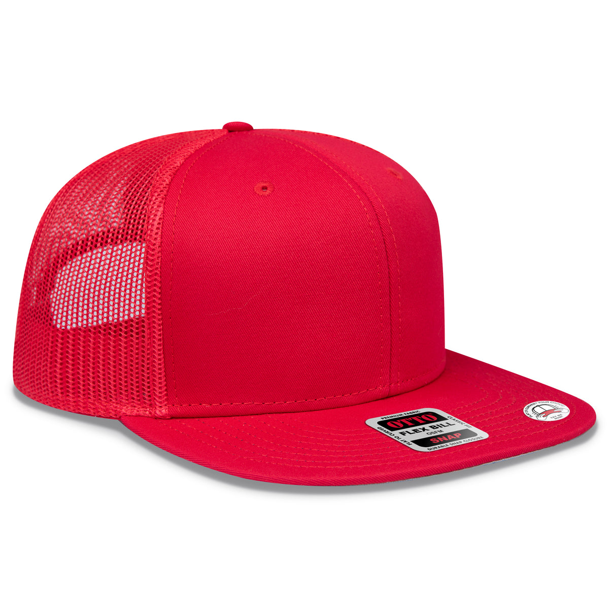 OTTO 141-1070 OTTO SNAP 6 Panel Pro Style Mesh Back Trucker Snapback Hat