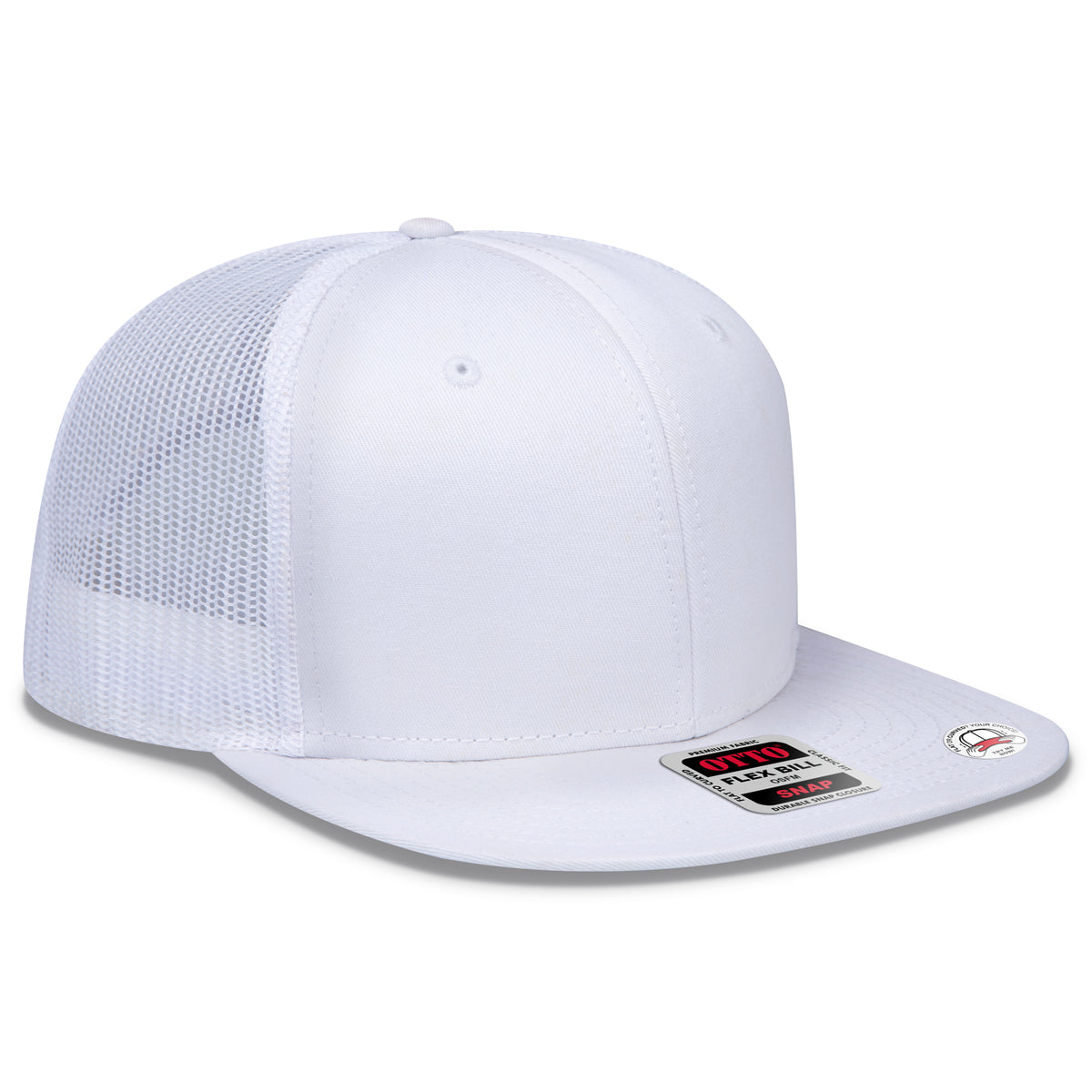 OTTO 141-1070 OTTO SNAP 6 Panel Pro Style Mesh Back Trucker Snapback Hat