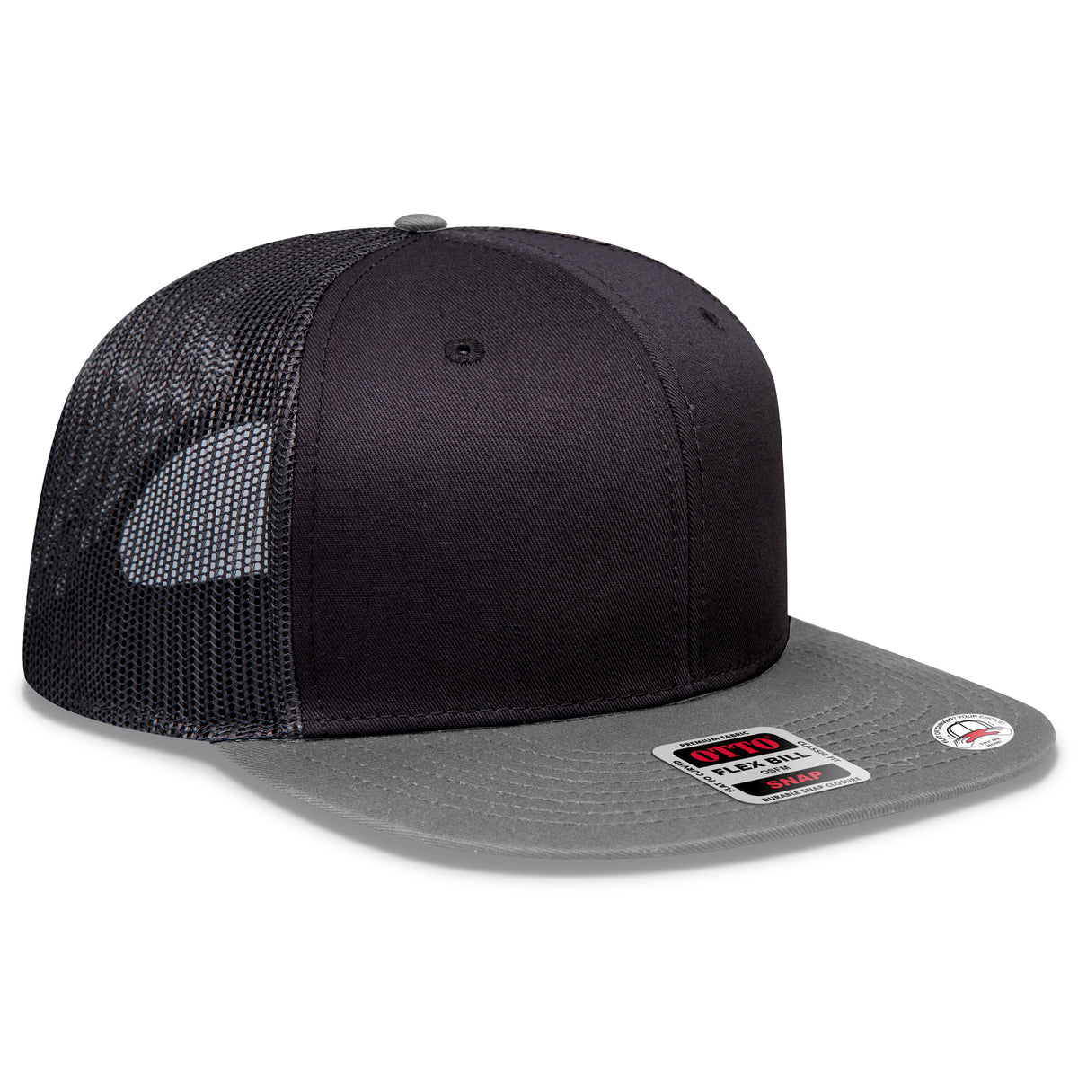 OTTO 141-1070 OTTO SNAP 6 Panel Pro Style Mesh Back Trucker Snapback Hat