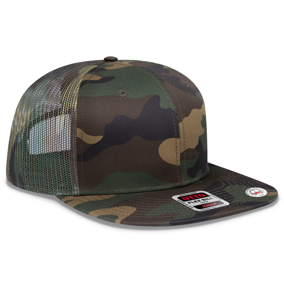 OTTO 141-1070 OTTO SNAP 6 Panel Pro Style Mesh Back Trucker Snapback Hat