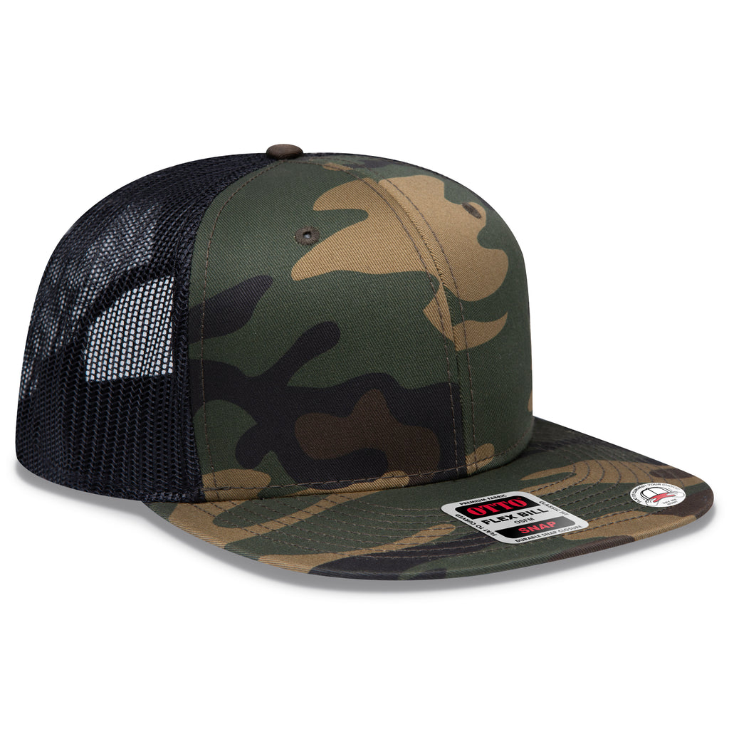 OTTO 141-1070 OTTO SNAP 6 Panel Pro Style Mesh Back Trucker Snapback Hat