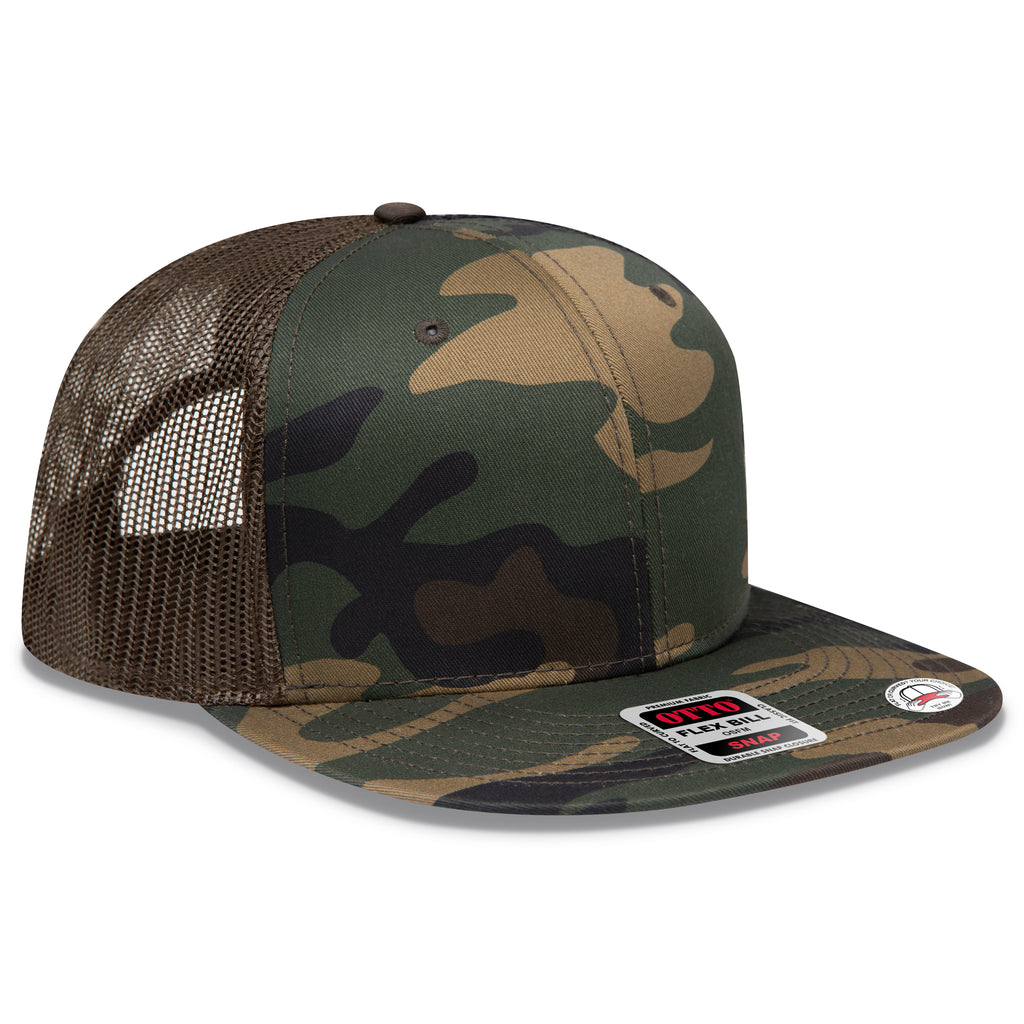 OTTO 141-1070 OTTO SNAP 6 Panel Pro Style Mesh Back Trucker Snapback Hat