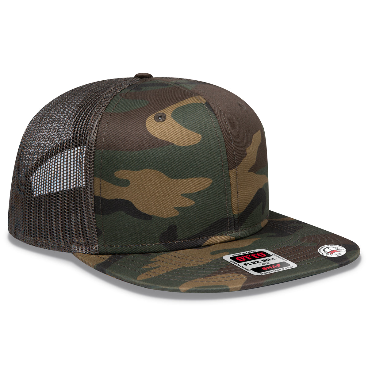 OTTO 141-1070 OTTO SNAP 6 Panel Pro Style Mesh Back Trucker Snapback Hat