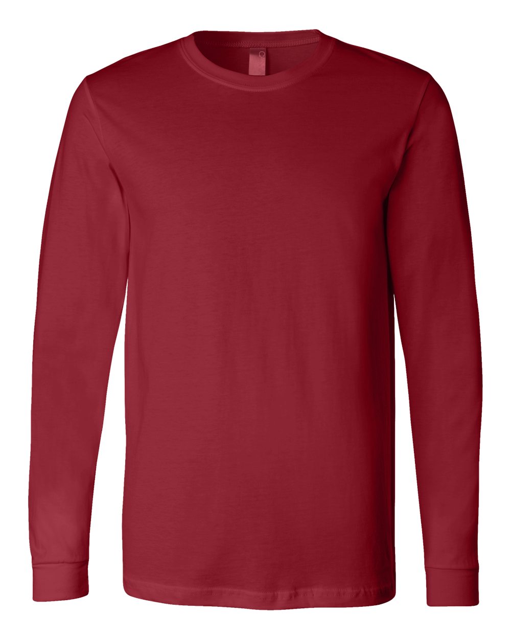 BELLA+CANVAS 3501 Jersey Long Sleeve T-Shirt in Cardinal