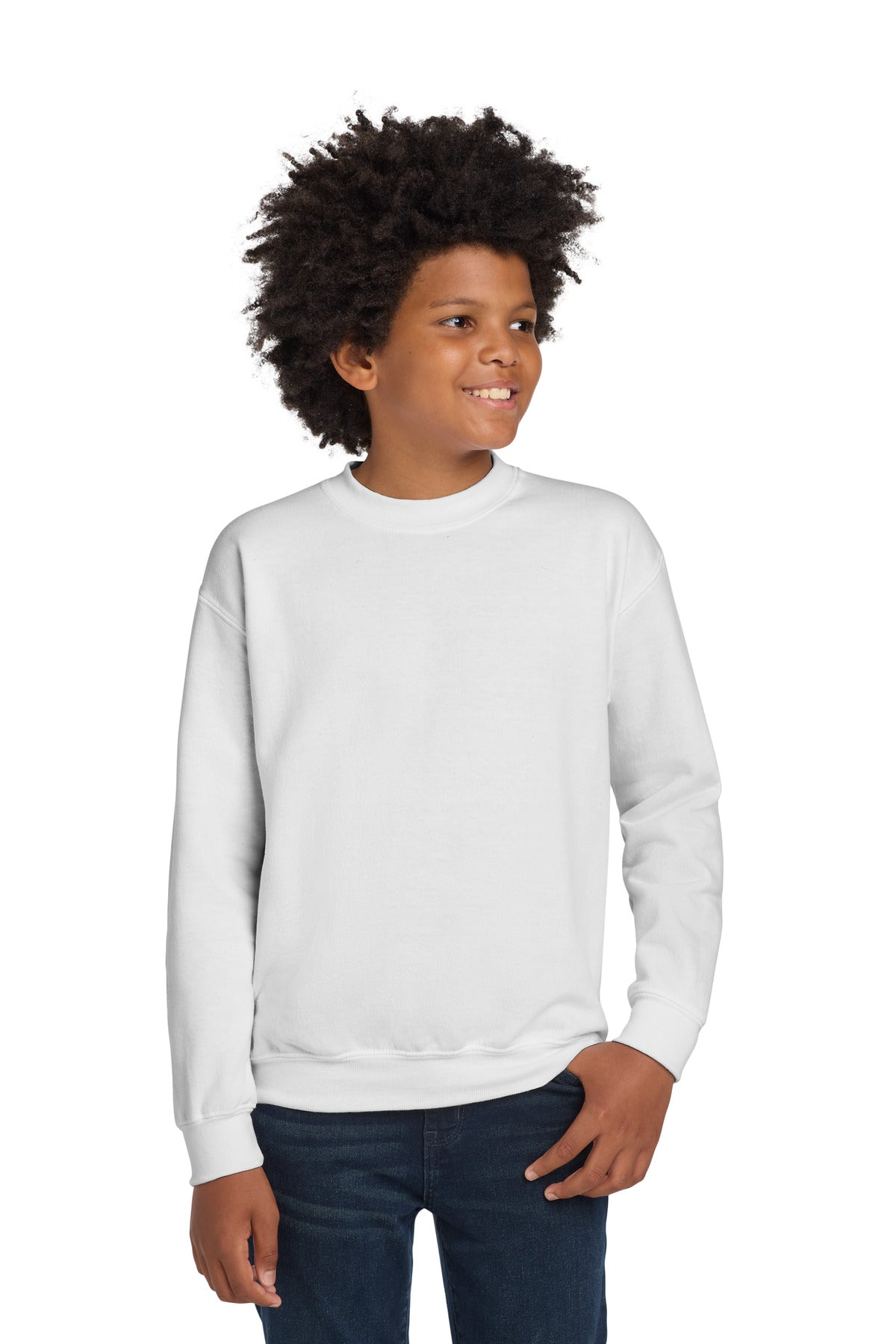 Gildan  Youth Heavy Blend  Crewneck Sweatshirt.  18000B