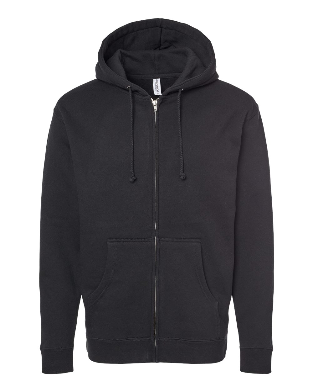 Independent Trading Co. Heavyweight Full-Zip Hooded Sweatshirt IND4000Z in Black