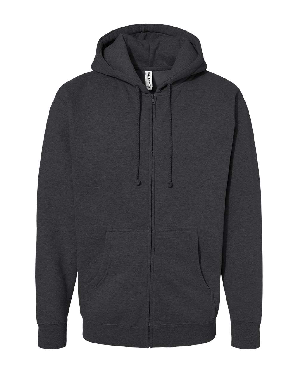 Independent Trading Co. Heavyweight Full-Zip Hooded Sweatshirt IND4000Z in Charcoal Heather