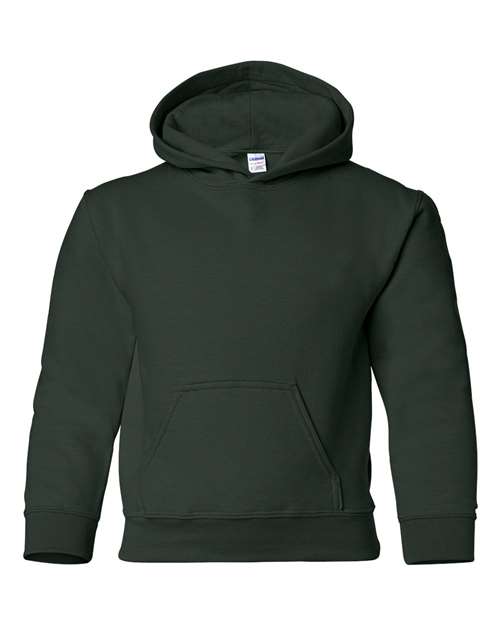 Gildan 18500B Youth Heavy Blend Hooded Sweatshirt in Forest