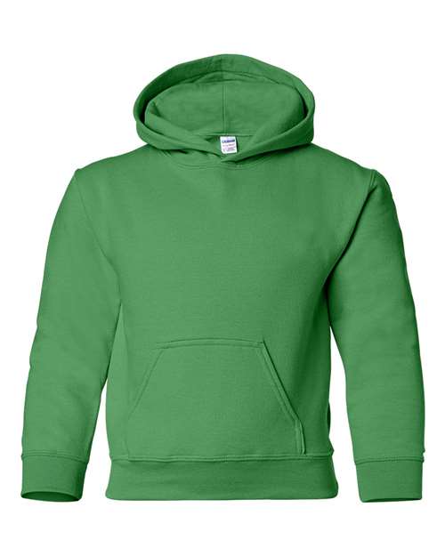 Gildan 18500B Youth Heavy Blend Hooded Sweatshirt in Irish Green