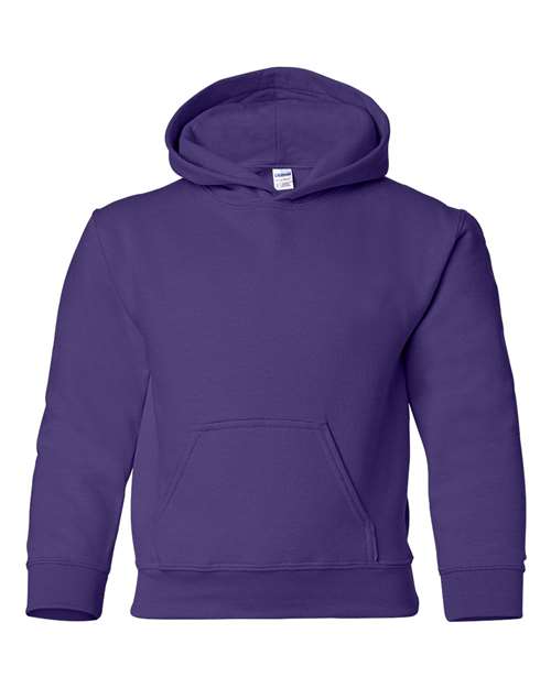 Gildan 18500B Youth Heavy Blend Hooded Sweatshirt in Purple
