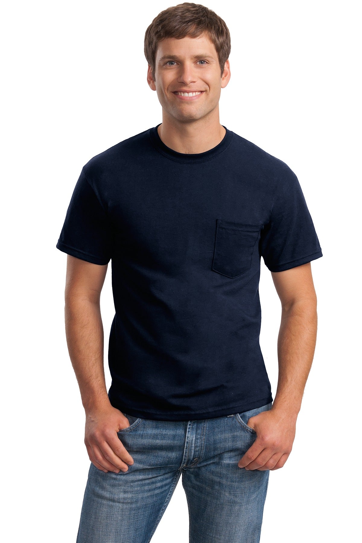Gildan  - Ultra Cotton  100% US Cotton T-Shirt with Pocket.  2300