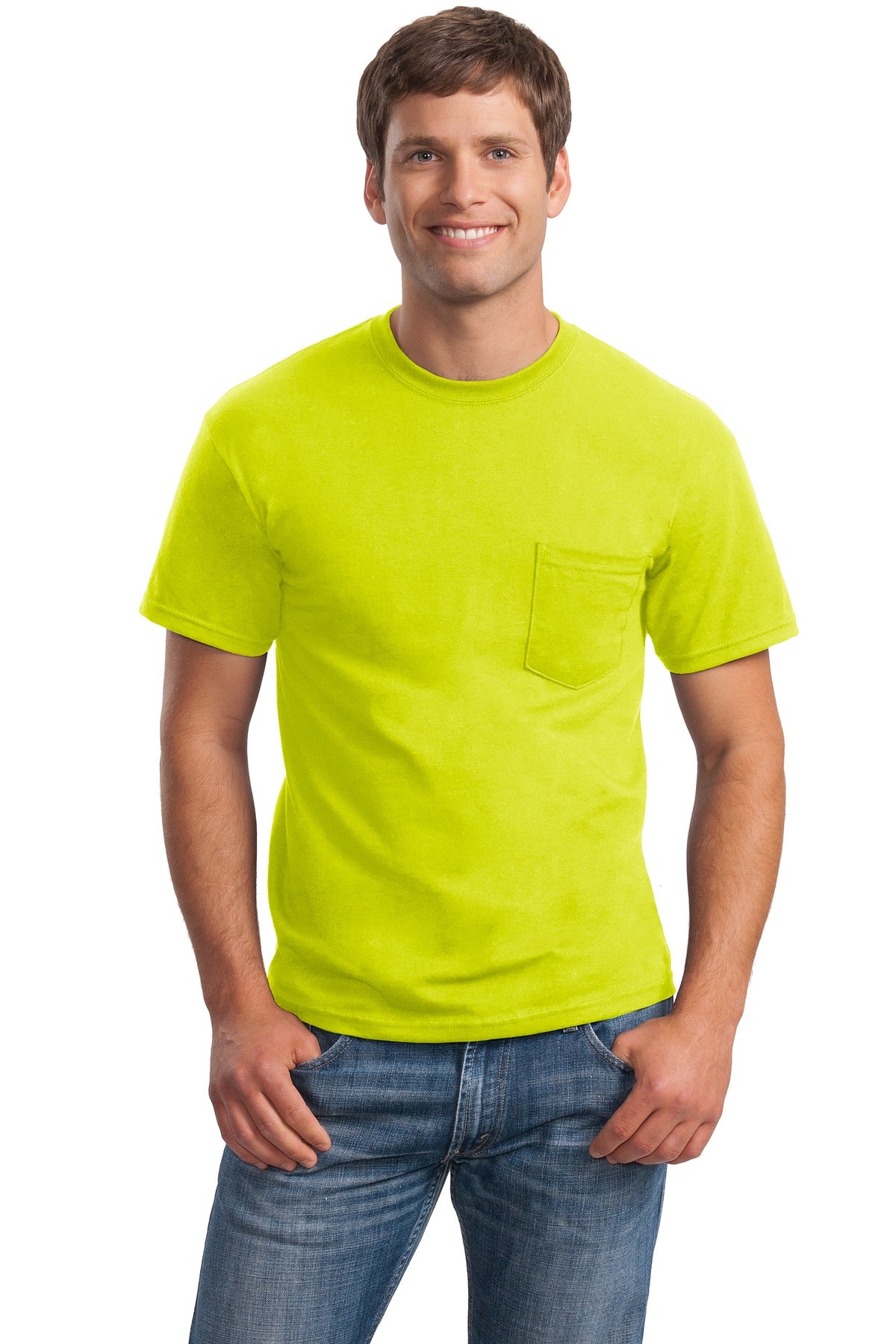 Gildan  - Ultra Cotton  100% US Cotton T-Shirt with Pocket.  2300