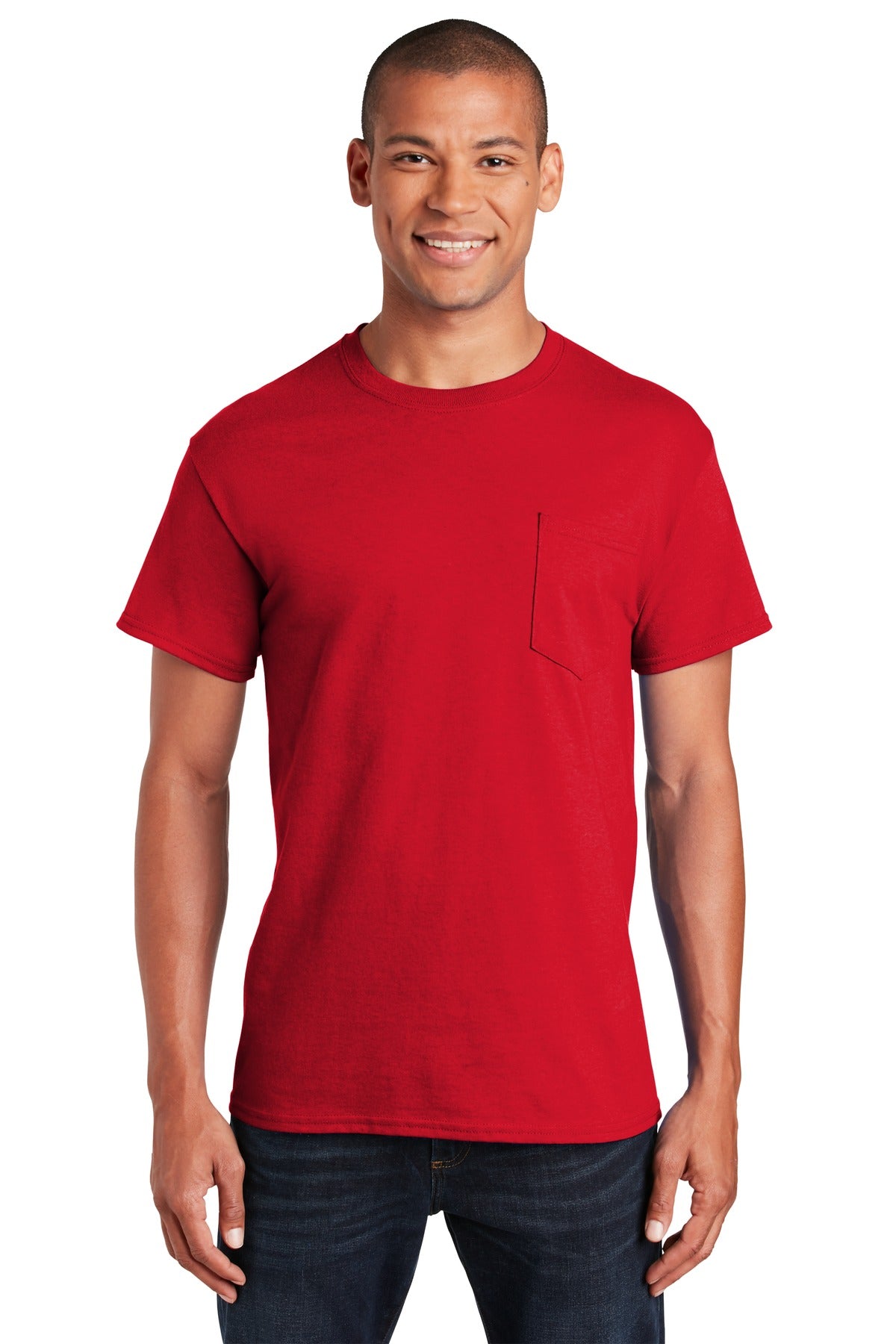 Gildan  - Ultra Cotton  100% US Cotton T-Shirt with Pocket.  2300