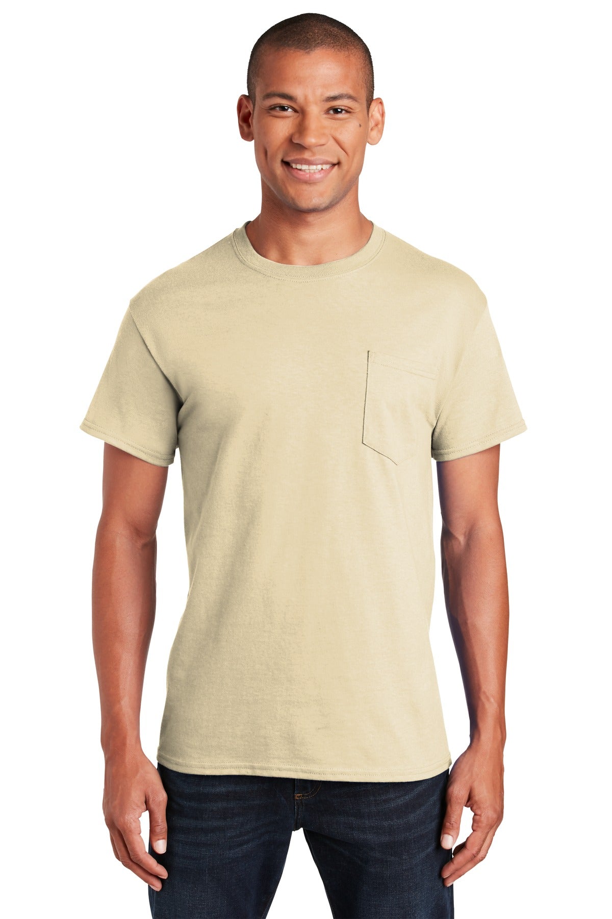 Gildan  - Ultra Cotton  100% US Cotton T-Shirt with Pocket.  2300