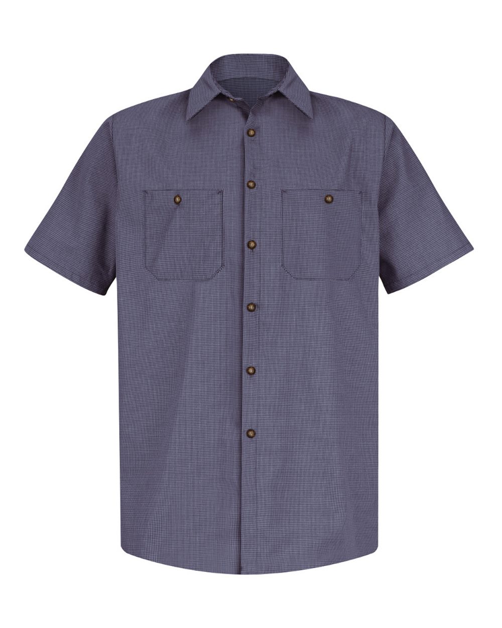 Red Kap SP20 Premium Short Sleeve Work Shirt - Blue/Charcoal