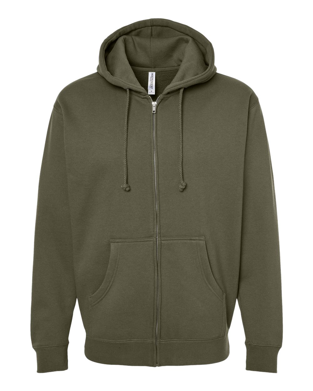 Independent Trading Co. Heavyweight Full-Zip Hooded Sweatshirt IND4000Z in Army