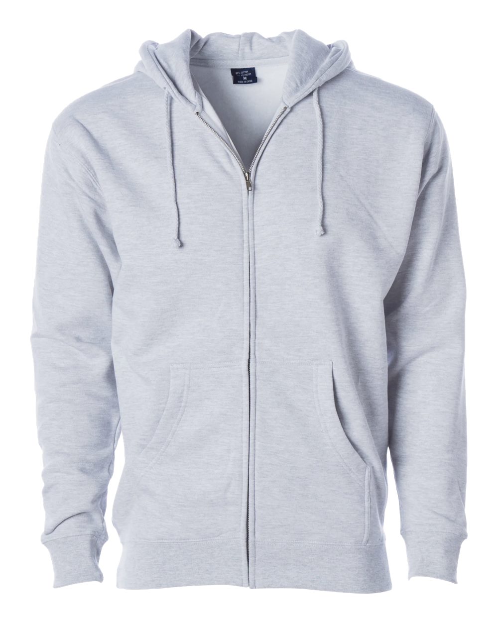 Independent Trading Co. Heavyweight Full-Zip Hooded Sweatshirt IND4000Z in Ash Heather