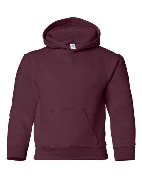 Gildan 18500B Youth Heavy Blend Hooded Sweatshirt in Maroon