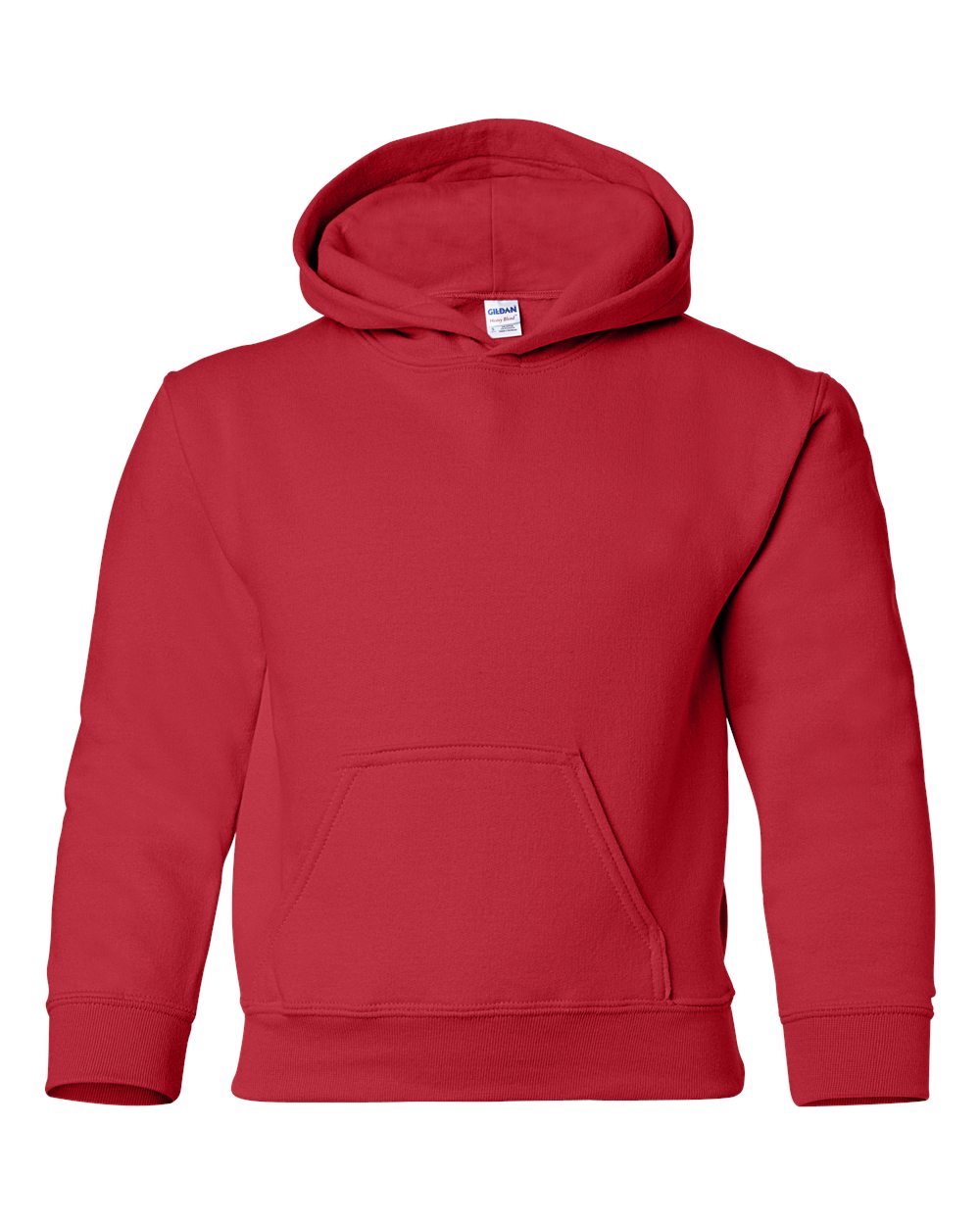 Gildan Youth Heavy Blend Hooded Sweatshirt 18500B in Red