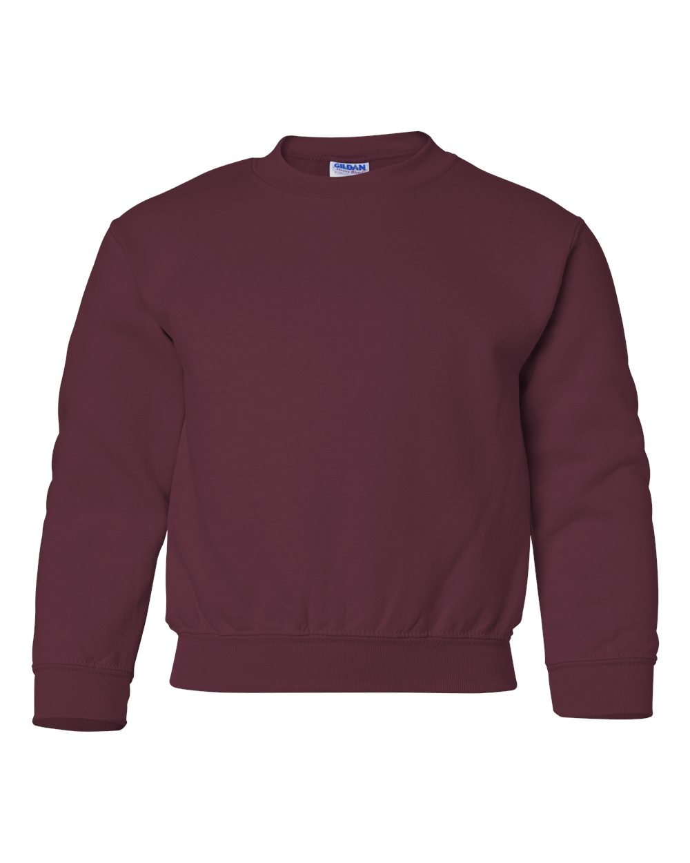 Gildan Youth Heavy Blend Crewneck Sweatshirt 18000B in Maroon