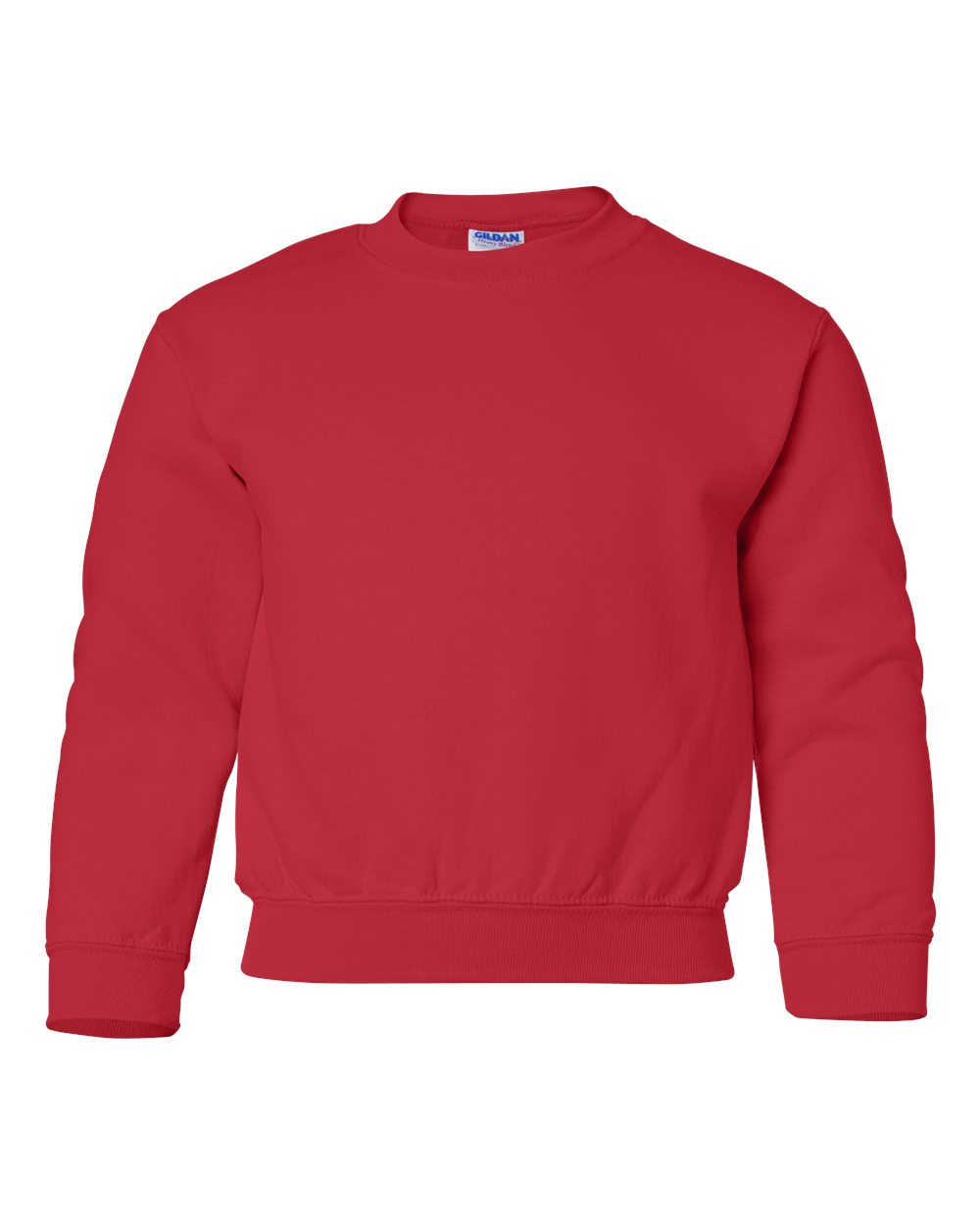 Gildan Youth Heavy Blend Crewneck Sweatshirt 18000B in Red