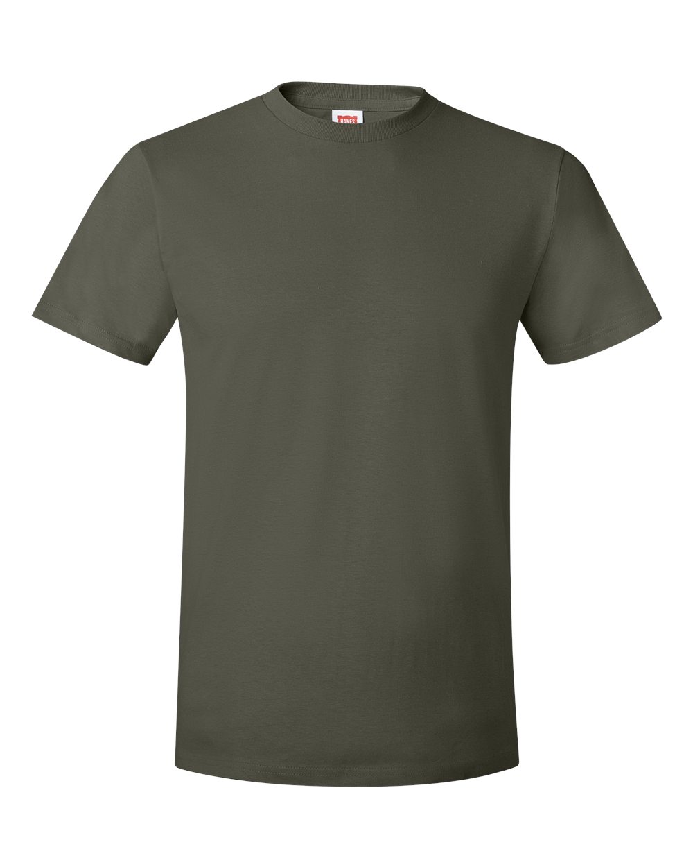 Hanes 4980 Perfect-T Ringspun T-Shirt in Fatigue Green