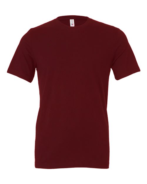 BELLA+CANVAS 3001 Unisex Jersey T-Shirt in Maroon
