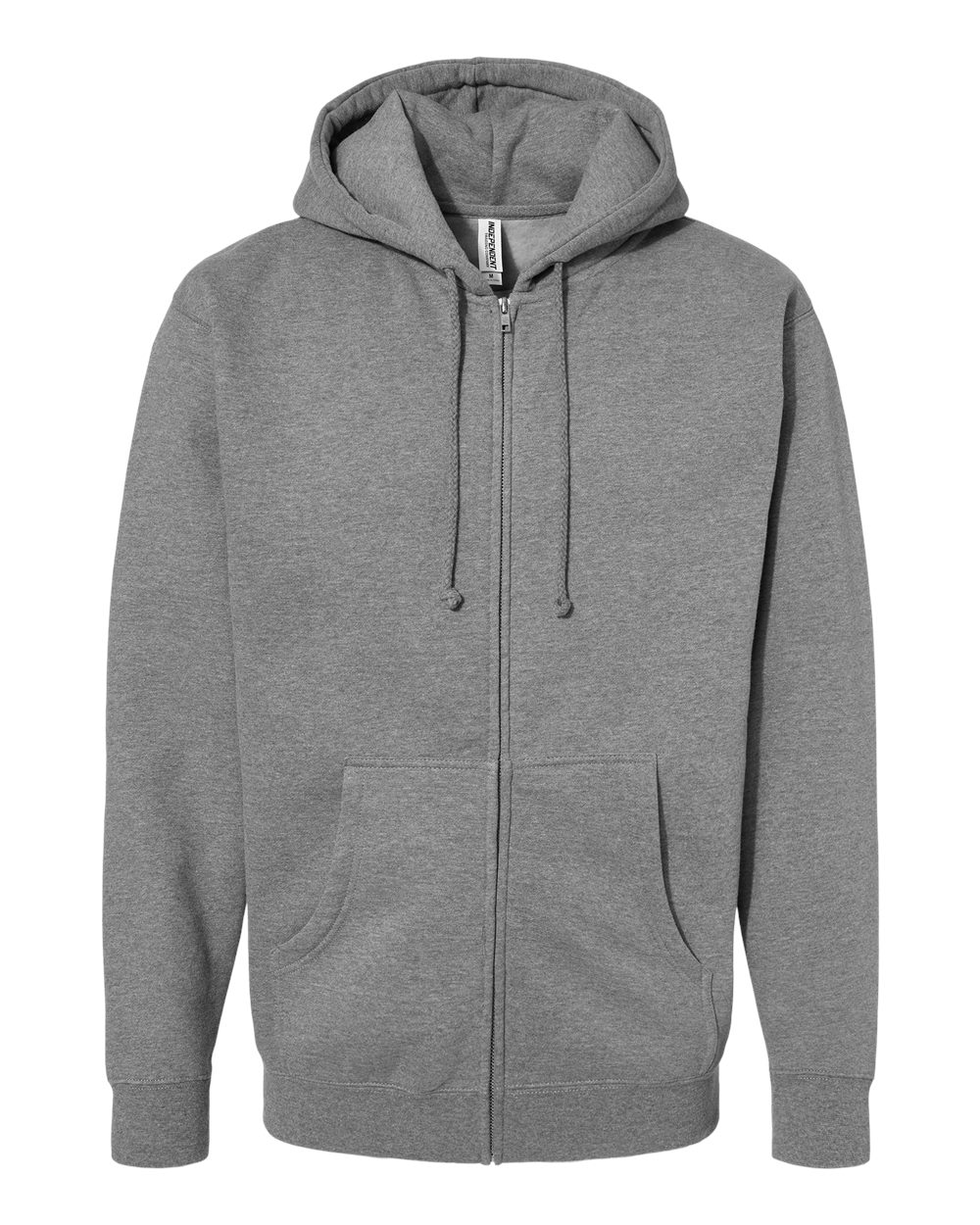 Independent Trading Co. Heavyweight Full-Zip Hooded Sweatshirt IND4000Z in Gunmetal Heather