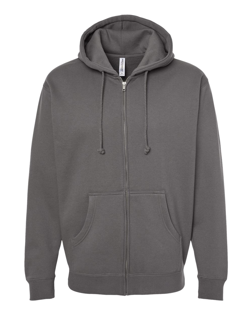 Independent Trading Co. Heavyweight Full-Zip Hooded Sweatshirt IND4000Z in Solid Charcoal