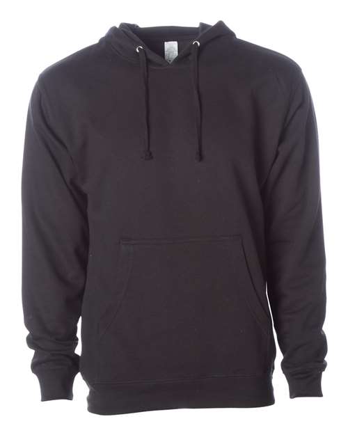 Independent Trading SS4500 Midweight Hooded Sweatshirt in Black